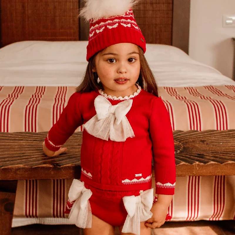 Blowout Deals vintage-inspired dressRed Holiday Knit Set