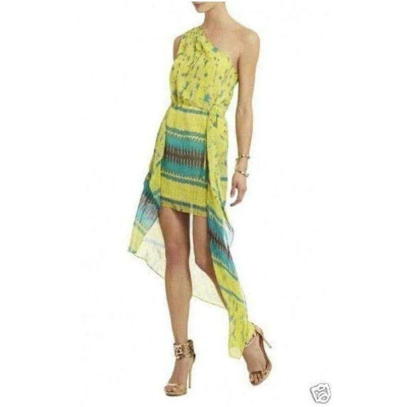 Unbeatable Prices long-sleeve floral dressMargo One Shoulder Lemongrass Combo Dress