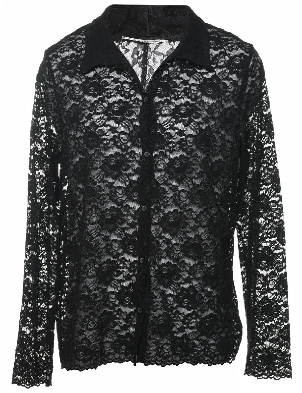 Unmissable Offer cozy outdoor jacketFloral Lace Shirt - L
