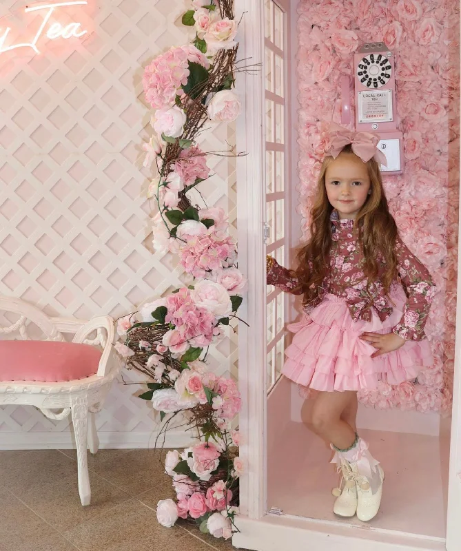 Special Savings bohemian dressPink Floral Tutu Dress