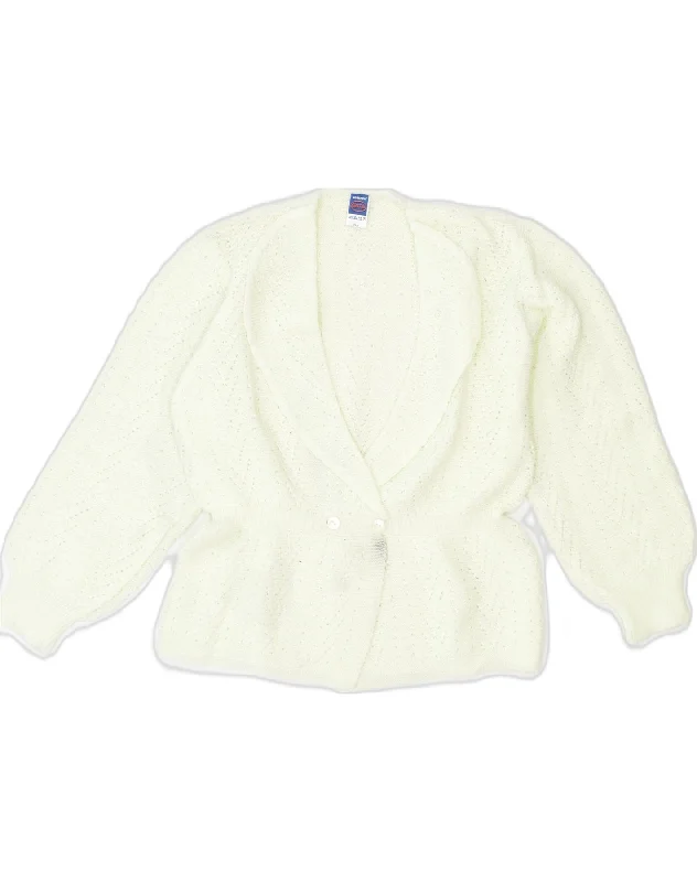 Unbeatable Prices cool street hoodieVINTAGE Womens Cardigan Sweater UK 18 XL White Acrylic Classic Unbeatable Prices cool street hoodieVINTAGE Womens Cardigan Sweater UK 18 XL White Acrylic Classic