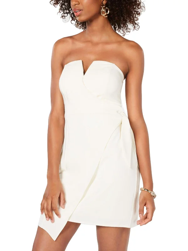 Amazing Deals comfy maxi dressJuniors Womens Knot Front Plunge Party Dress