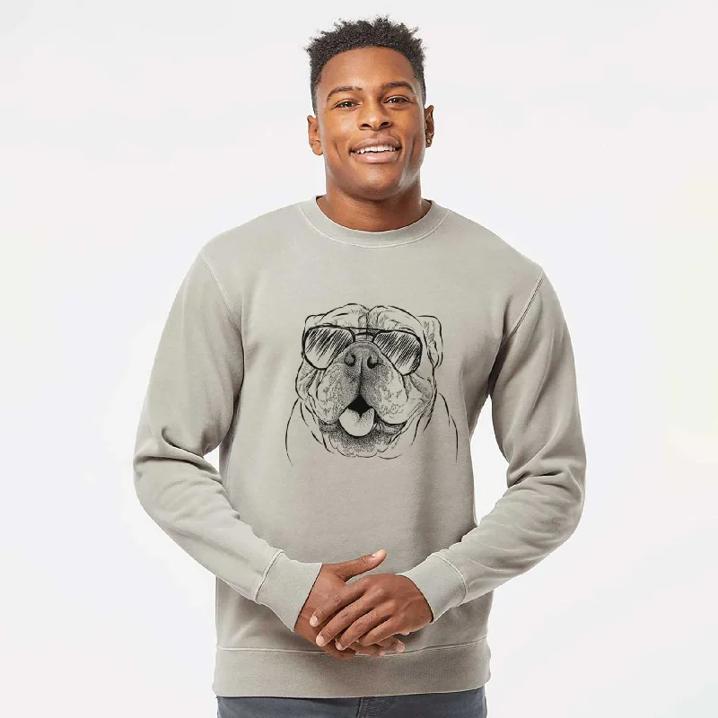 Special Price lightweight fitness hoodieAviator Louie the English Bulldog - Unisex Pigment Dyed Crew Sweatshirt Special Price lightweight fitness hoodieAviator Louie the English Bulldog - Unisex Pigment Dyed Crew Sweatshirt