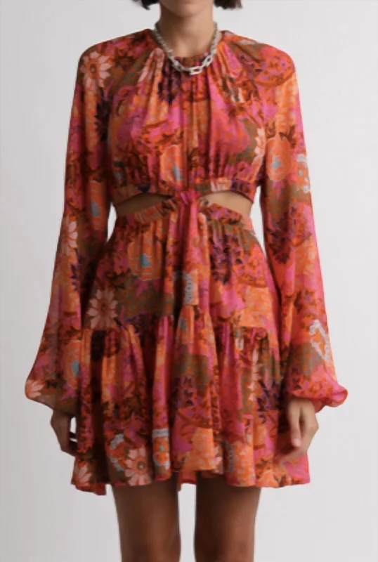 Act Fast shift dressIzzy Dress In Pink Orange Multi