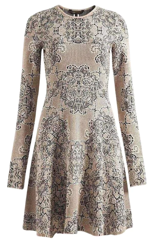 New Deals trendy dressJulisa Geometric Jacquard Silk Dress