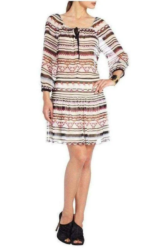 Don’t Miss Out A-line dressRory Multicolor Silk Peasant Dress