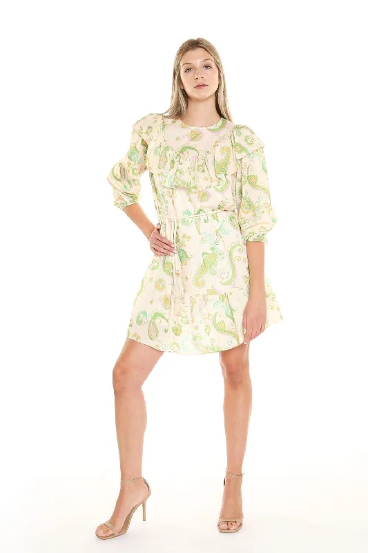 Amazing Deals chic dressShort Ruffle Layer Chest Half Sleeve Dress