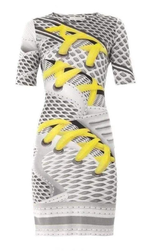 Weekend Flash Sale puff sleeve dressOxenda Print Silk Jersey Dress