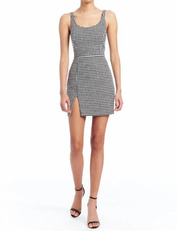 Low Prices elegant maxi dressAmabella In Houndstooth