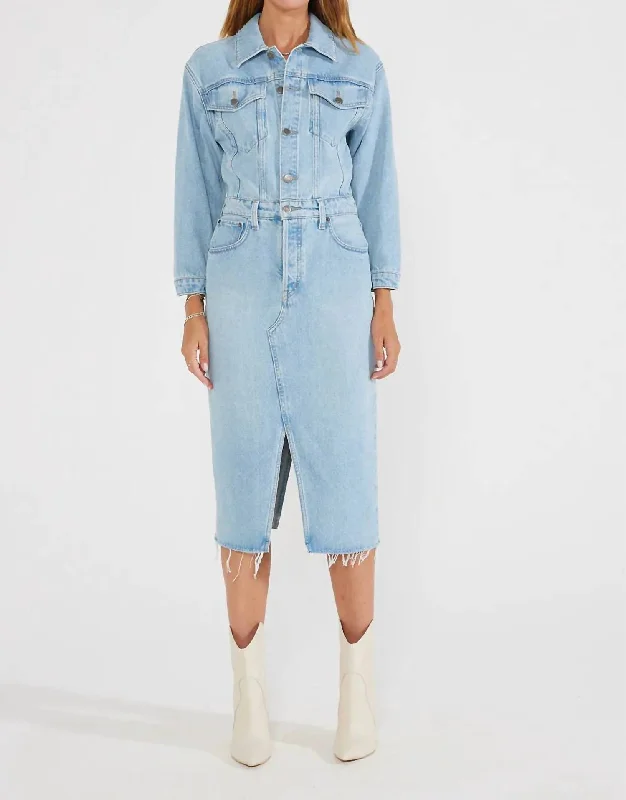 Overstock summer floral dressLotta Dress In Denim
