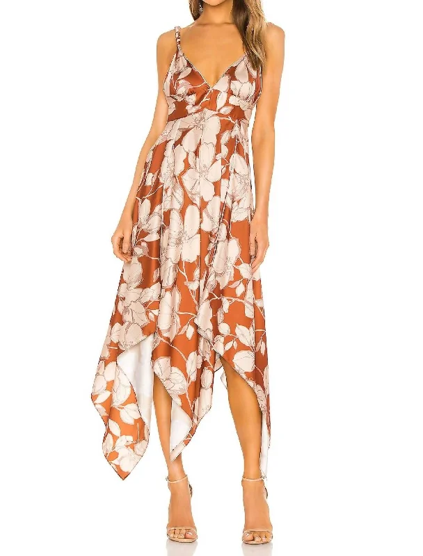 Incredible Offers one-shoulder dressGaiana Dress In Sand Floral