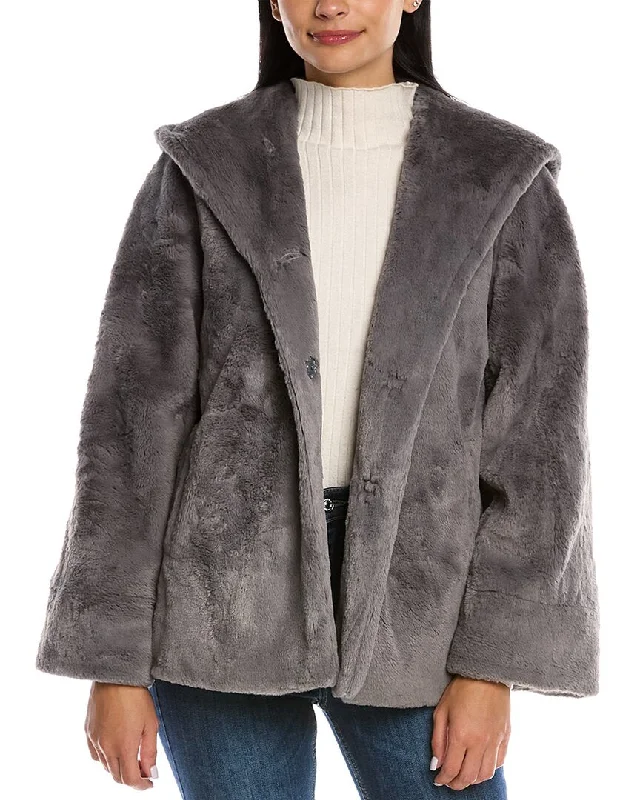 Must-Have Deals casual puffer jacketCinzia Rocca Icons Fuzzy Jacket