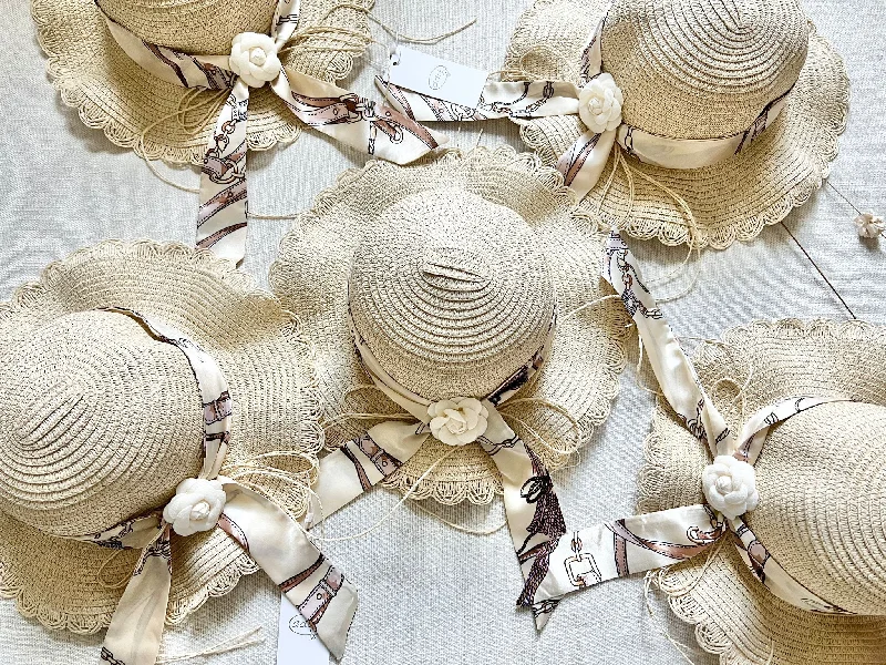Weekend Deal pleated dressMommy and Me Straw Ribbon Hat