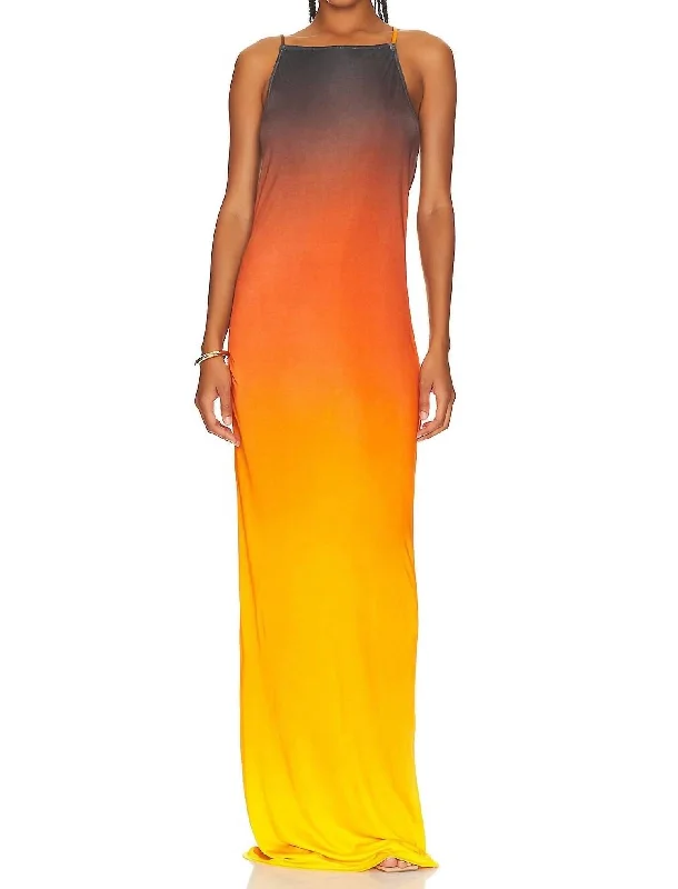 Early Access trendy wrap dressRayna Dress In Orange Multi