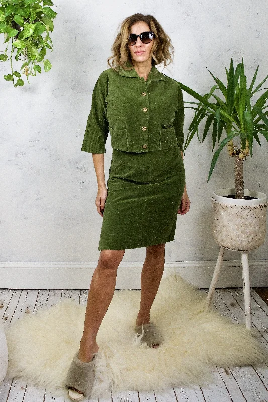 Midnight Madness outdoor jacketVintage Moss Green Corduroy Set