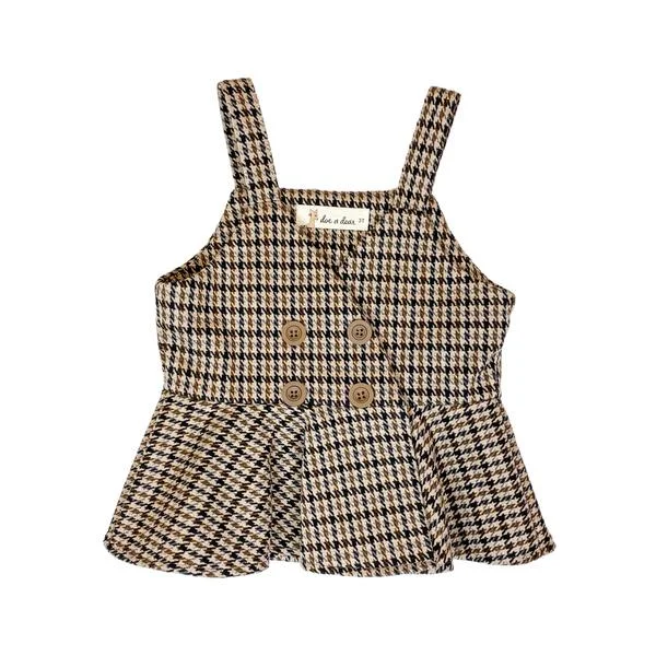 Deal Explosion sophisticated dressBrown Plaid Vest