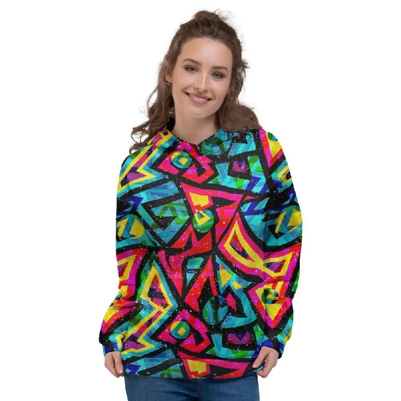Bargain Blast Psychedelic Geometric Print Women's Hoodie