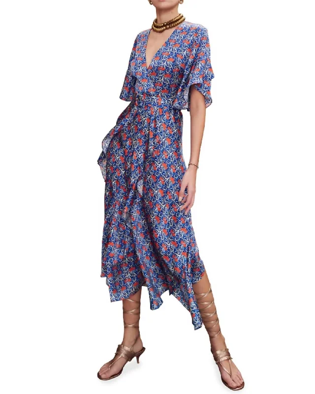 Closeout Sale flowy dressAlleria Dress In Blue