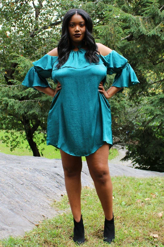 Super Deal flowy dressKaterina Halter Ruffle Dress