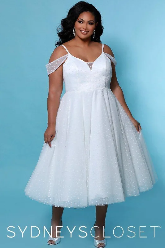 Limited Time Offer fitted cocktail dressIvory 20 Sydneys Closet Off Shoulder Short Wedding Dress Sale