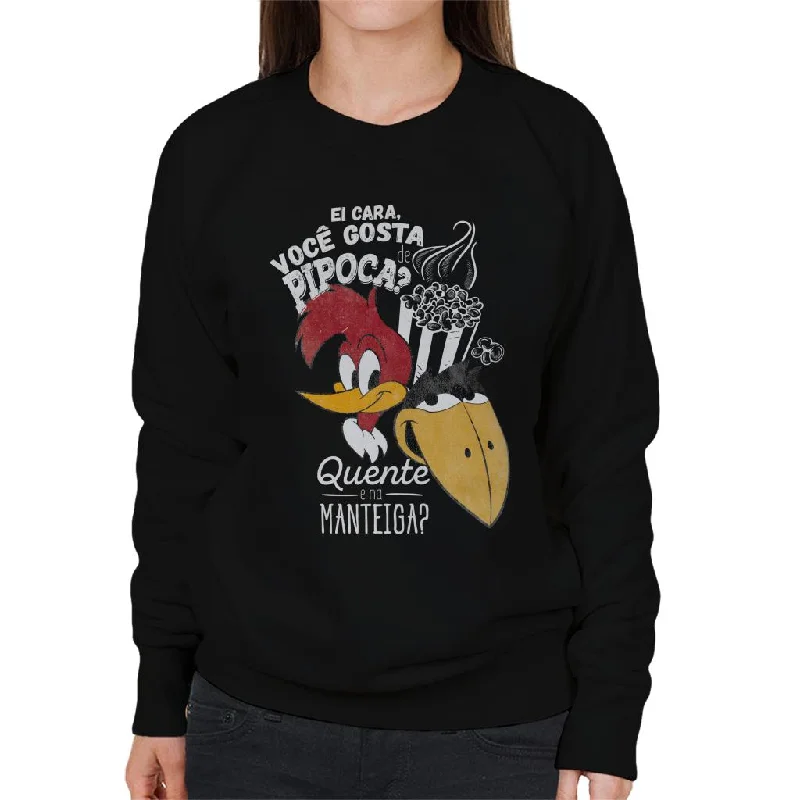 Year-End Sale fashionable gym hoodieWoody Woodpecker Ei Cara Voce Gosta De Pipoca Women's Sweatshirt Year-End Sale fashionable gym hoodieWoody Woodpecker Ei Cara Voce Gosta De Pipoca Women's Sweatshirt