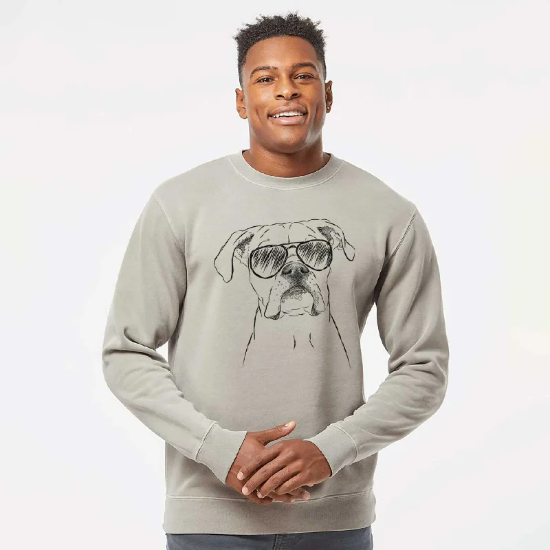 Hurry In fitness hoodie for trainingAviator Henley the Boxer - Unisex Pigment Dyed Crew Sweatshirt Hurry In fitness hoodie for trainingAviator Henley the Boxer - Unisex Pigment Dyed Crew Sweatshirt