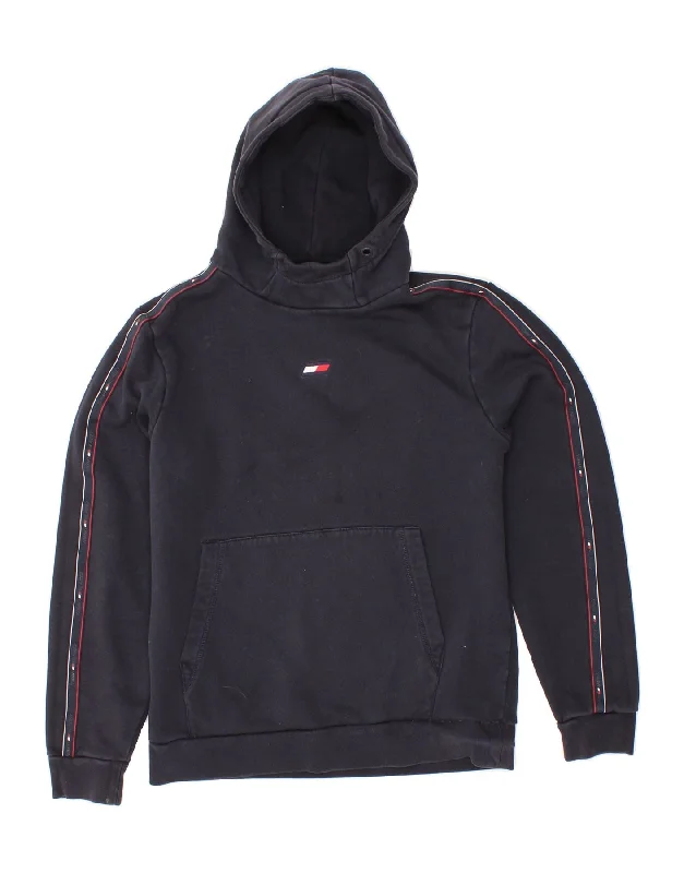Markdowns TOMMY HILFIGER Mens Hoodie Jumper Small Navy Blue Cotton