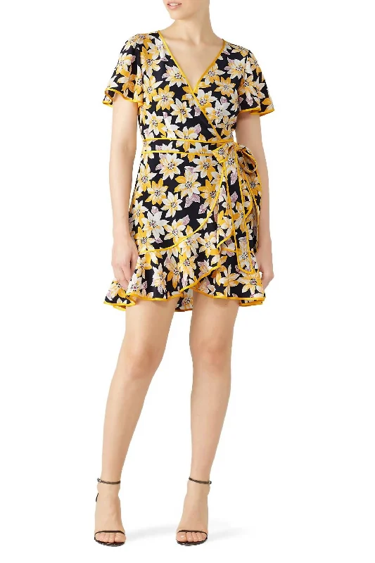 Today’s Special party-ready dressFloral Cameron Wrap Dress In Black Floral Print