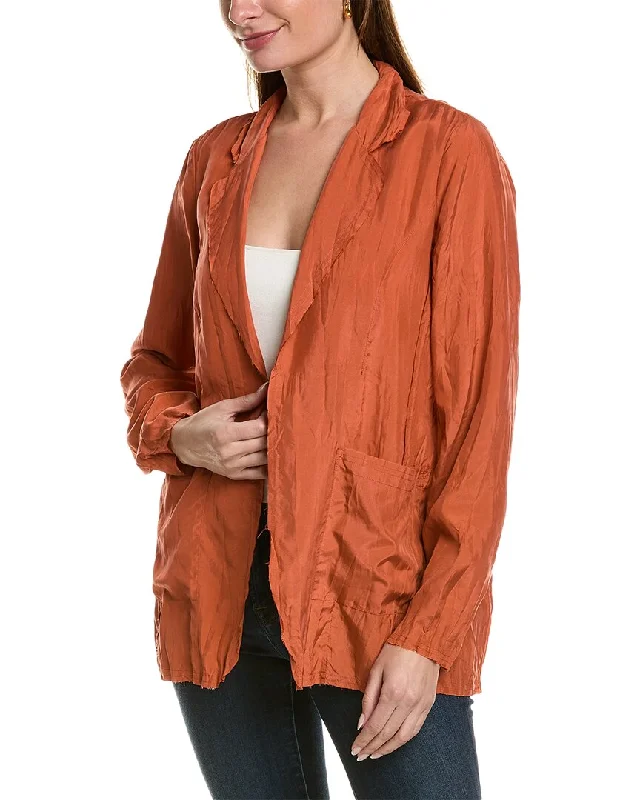 Closeout Sale functional jacketGo> By Gosilk Go Crinkle Cut Silk Jacket