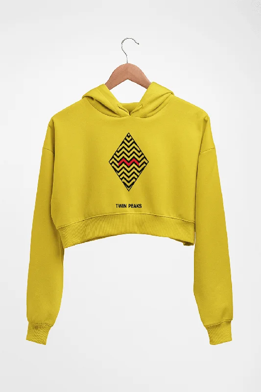 Flash Deals lightweight hooded sweatshirtTwin Peaks Crop HOODIE FOR WOMEN