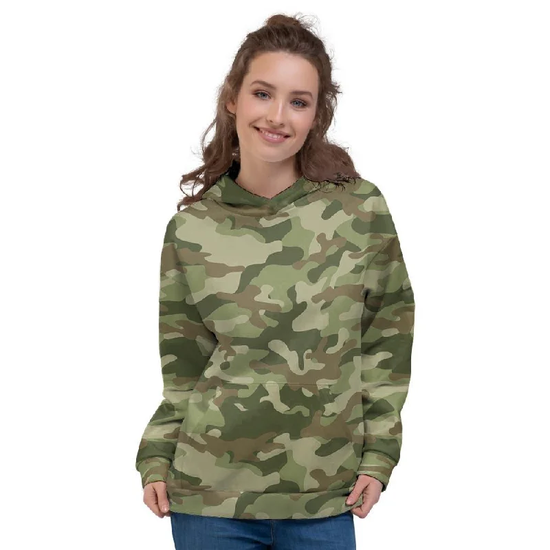 Special Offer Military Green Camo Print Women's Hoodie