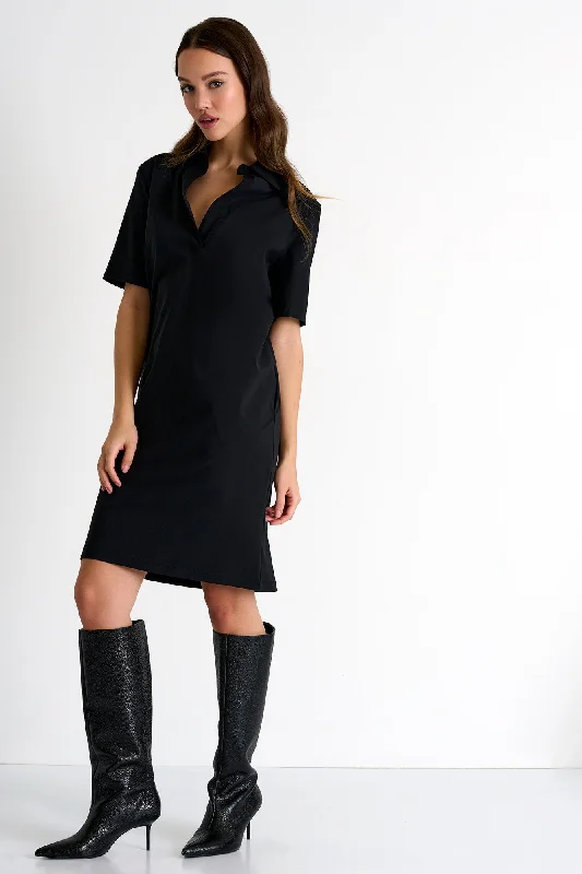 Stock Up and Save flowy evening dressShort Sleeve Lycra Polo Dress - 42530-66-800