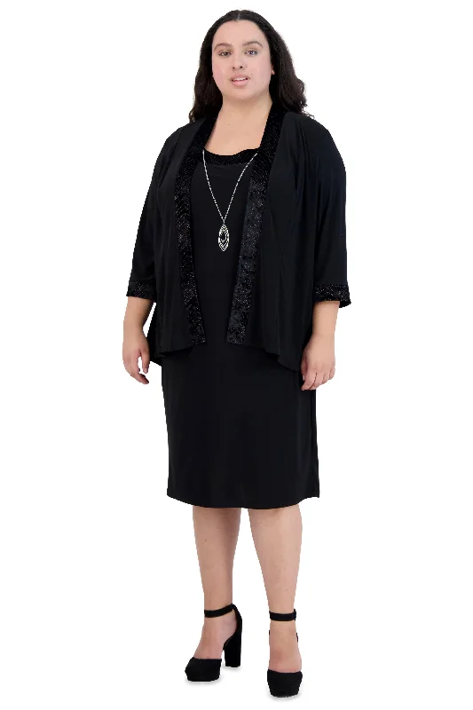 Don’t Miss Out spaghetti strap dressR&M Richards 9205W Short Plus Sie Two Piece Dress