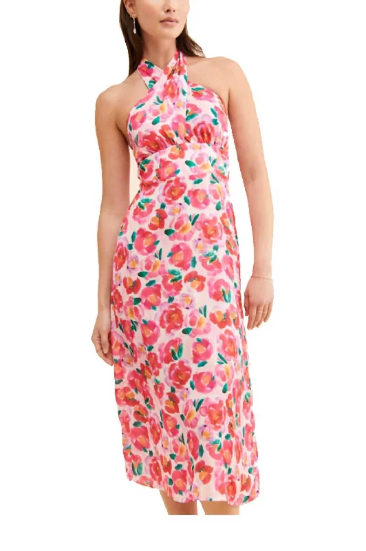Shop and Save sophisticated dressTatiana Floral-Print Twisted Cutout Midi Dress In Hot Coral