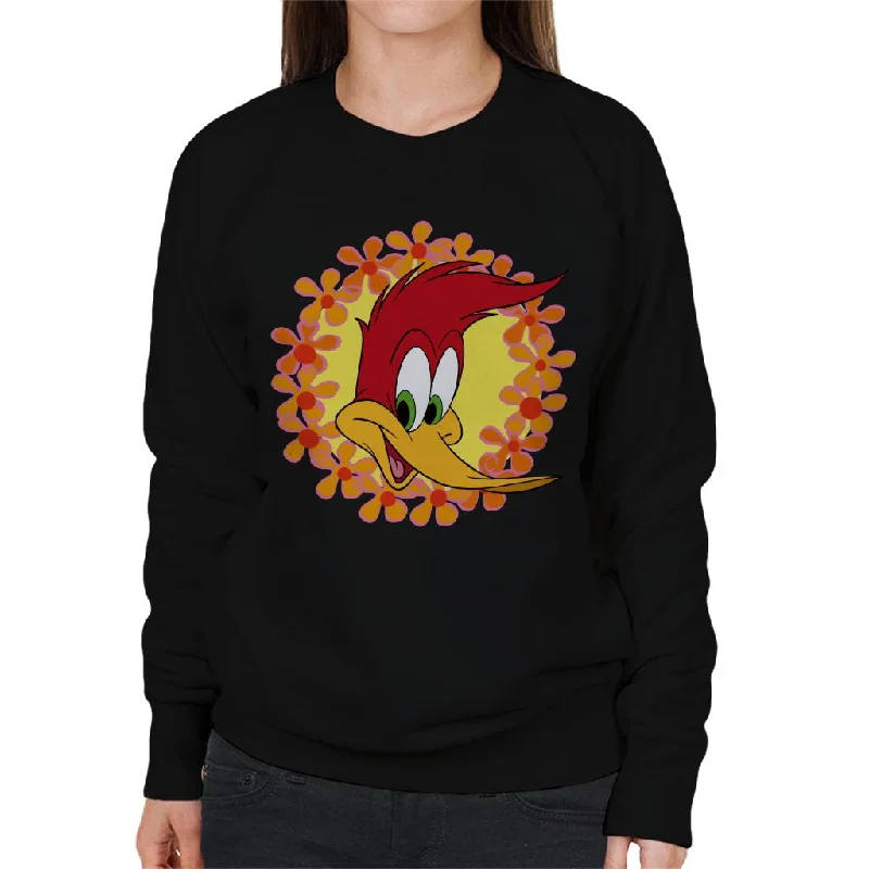 Special Promotion zip-up gym hoodieWoody Woodpecker Floral Border Women's Sweatshirt Special Promotion zip-up gym hoodieWoody Woodpecker Floral Border Women's Sweatshirt