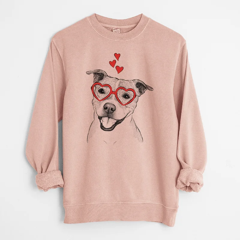 YEAR-End Sale minimaValentine BrookLyn the Staffordshire Bull Terrier - Unisex Pigment Dyed Crew Sweatshirt YEAR-End Sale minimaValentine BrookLyn the Staffordshire Bull Terrier - Unisex Pigment Dyed Crew Sweatshirt