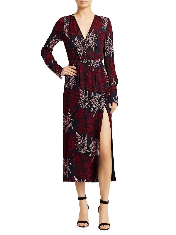 Warehouse Sale elegant dressBailey Dress In Midnight Pink Red
