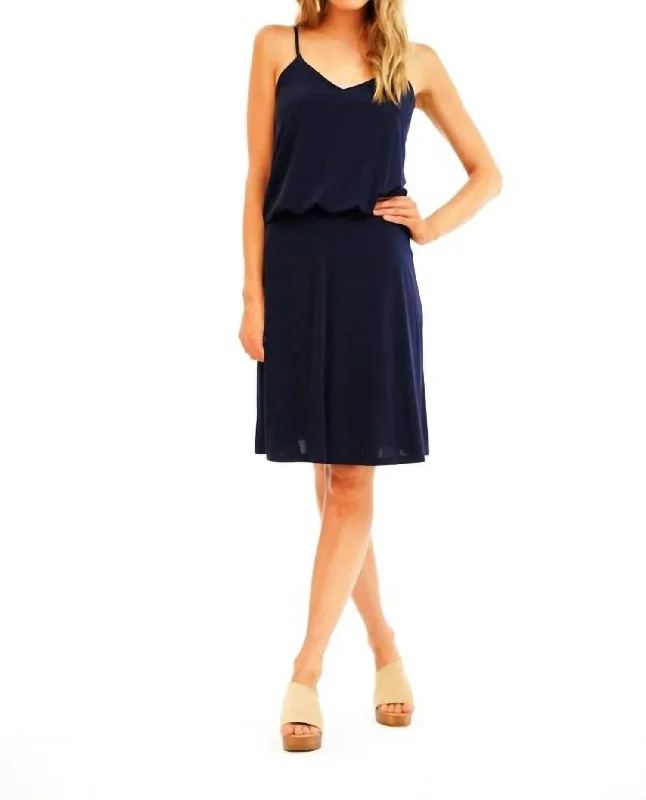 Deal Frenzy summer floral dressIty Drop Waist Tank Dress In Navy