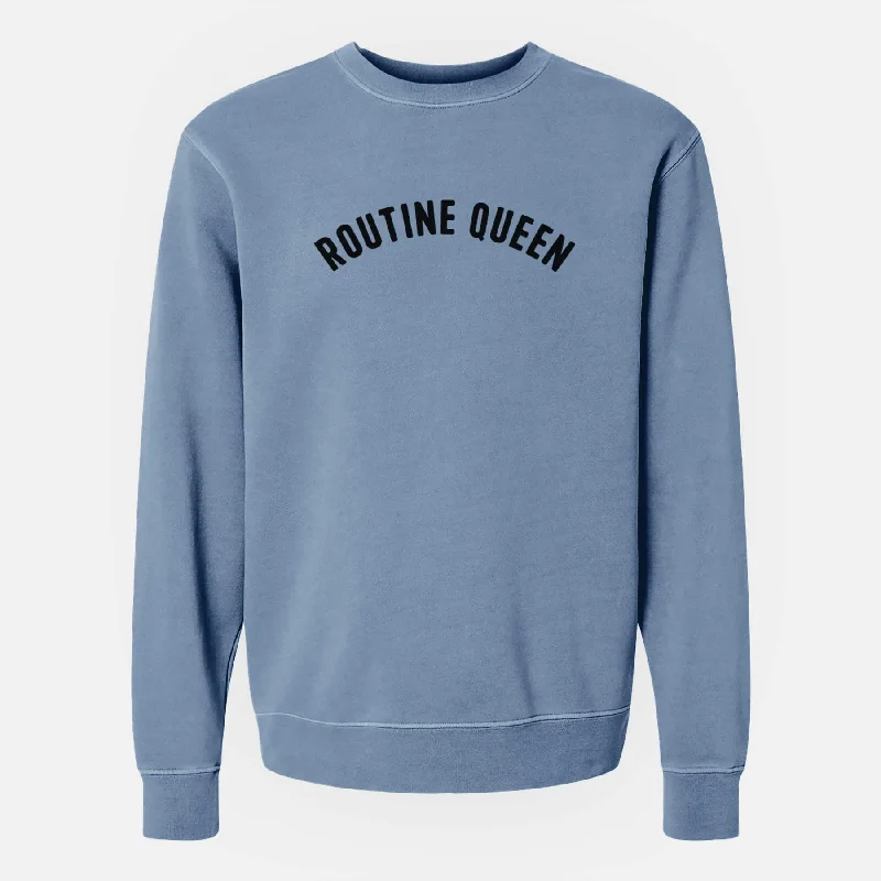 Online Exclusive pullover workout hoodieRoutine Queen - Articulate Collection - Unisex Pigment Dyed Crew Sweatshirt