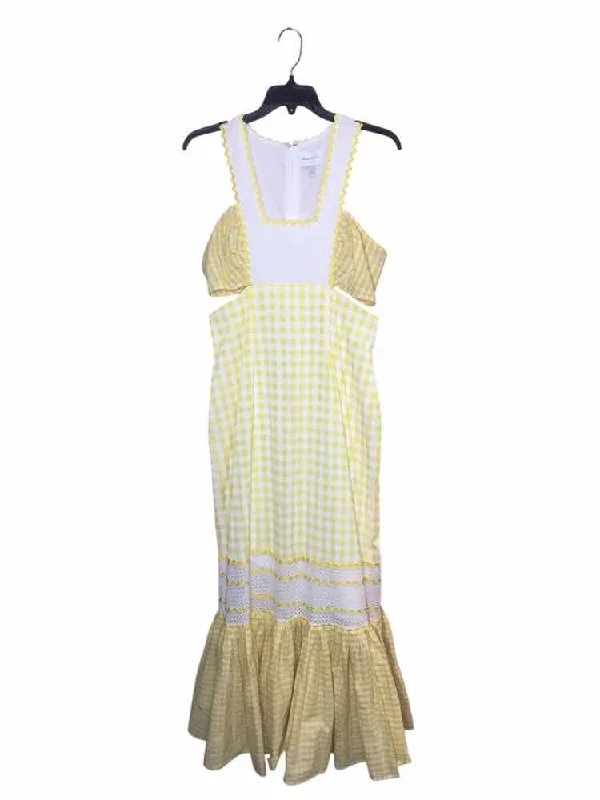 Price Blitz pleated maxi dressAlice McCall white & yellow Size 8 Dress