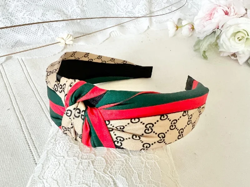 Can't Be Beat ruffle dressGreen and Red Stripe Headband