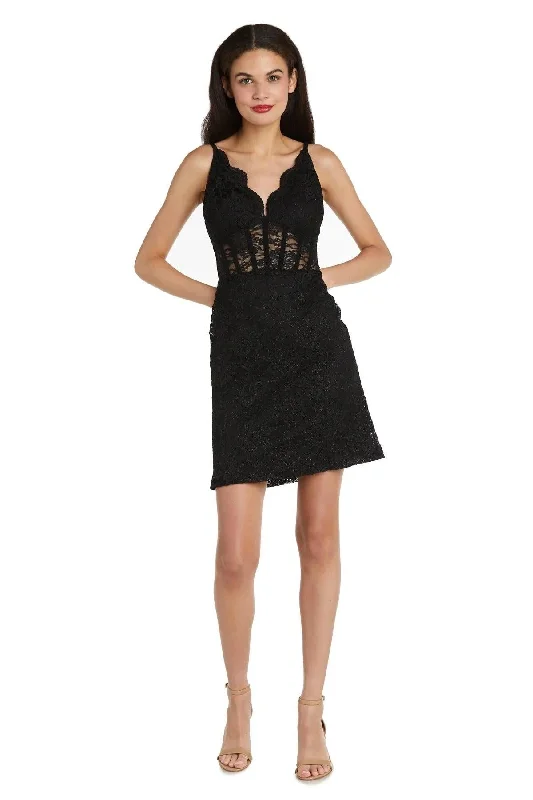 Limited Time Discount A-line dressBlack 1 Morgan & Co 12976 Short Cocktail Homecoming Dress Sale