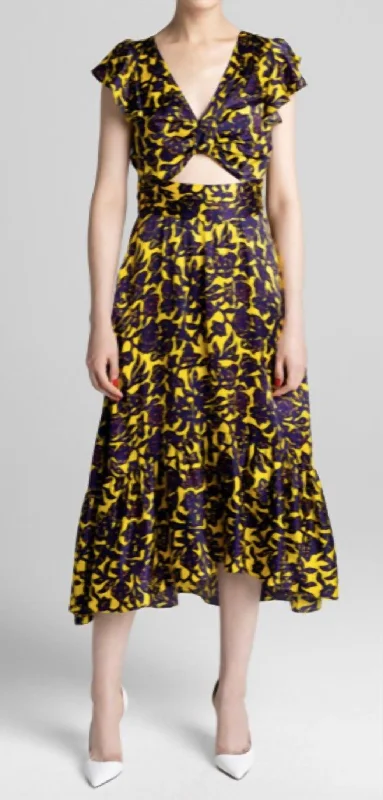 Sale Event pleated dressValencia Dress In Yellow