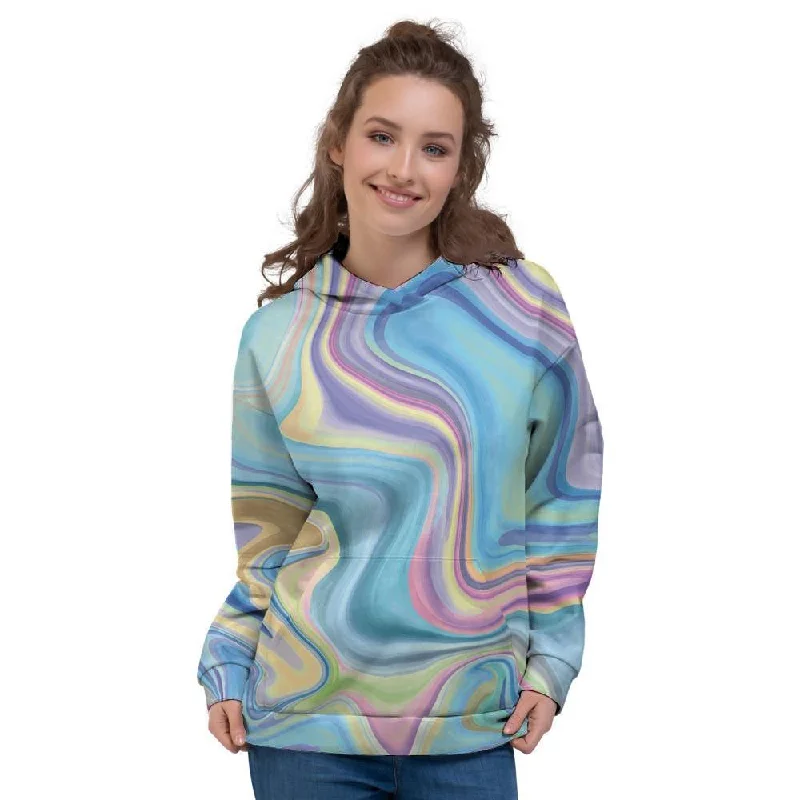 Seasonal Clearance Neon Color Marble Women's Hoodie