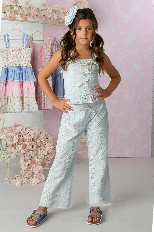 New Deals wrap-around dressThe Eyelet Pant Set