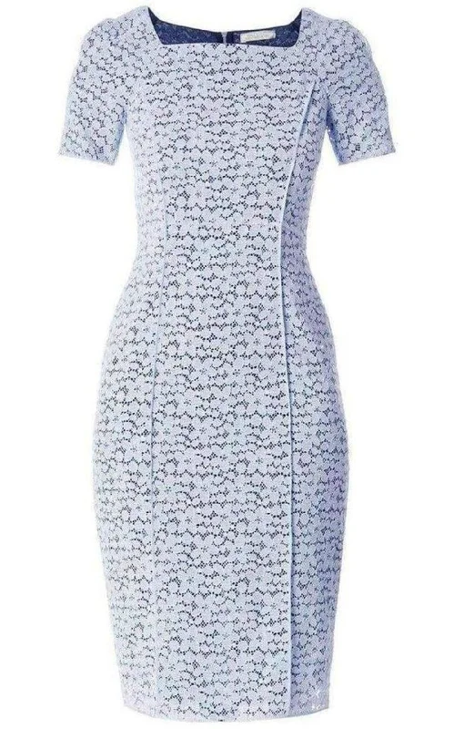 Members Only floral midi dressLace Elbow Sleeve Fitted Dress