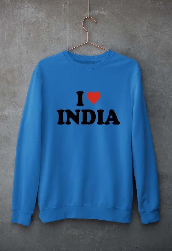 Clearance Event contemporary fitness sweatshirtI Love India Unisex Sweatshirt for Men/Women