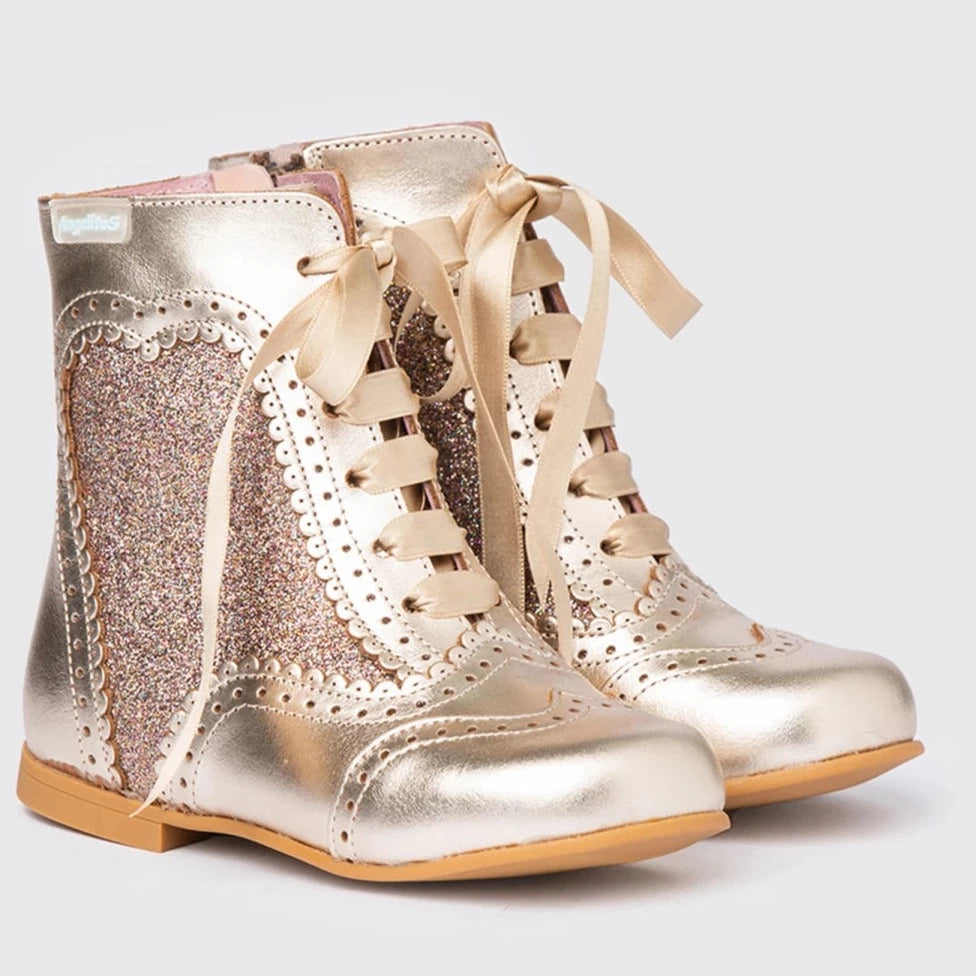 Can't Miss trendy wrap dressGold Glitter Boot