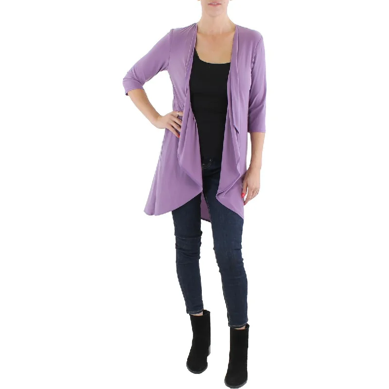 Mega Sale insulated puffer jacketPetites Womens Open Front 3/4 Seeves Duster Blazer