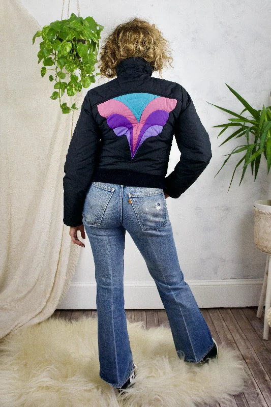 Friends and Family Sale soft shell jacketVintage Pastel Quilt Puffer Ski Jacket